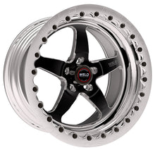 Load image into Gallery viewer, Weld S71 17x12 / 5x4.5 BP / 4.8in. BS Black Wheel (Medium Pad) - Polished Single Beadlock MT - DTX Performance