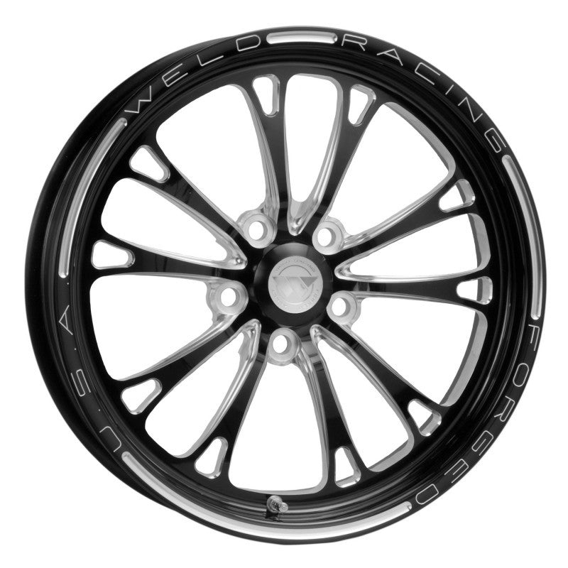 Weld V-Series 1-Piece 17x4.5 / 5x4.5 BP / 2.25in. BS Black Wheel - Non-Beadlock - DTX Performance