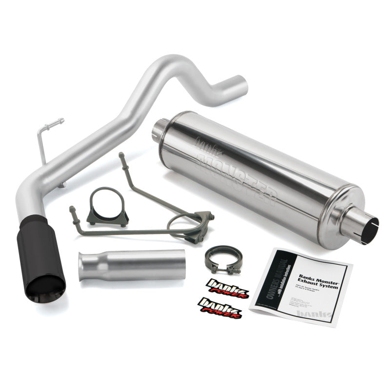 Banks Power 00-06 Toyota 3.4/4.0/4.7L Tundra Monster Exhaust System - SS Single Exhaust w/ Black Tip - DTX Performance