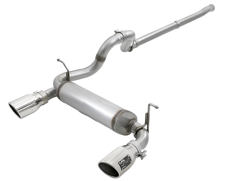 aFe Rebel Series 2.5in 409 SS Cat-Back Exhaust w/ Polished Tips 18-19 Jeep Wrangler (JL) V6 3.6L - DTX Performance