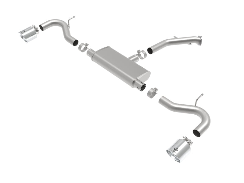 aFe Takeda Series 2.5in 409 SS Axle-Back Exhaust System Polished 18-20 Hyundai Elantra GT L4-1.6L(t) - DTX Performance