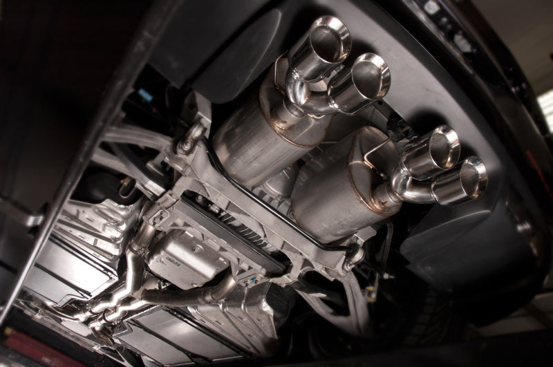 Stainless Works 2009-13 C6 Corvette Axleback 2-1/2in Dual Chambered Turbo Mufflers Quad 4in Tips - DTX Performance