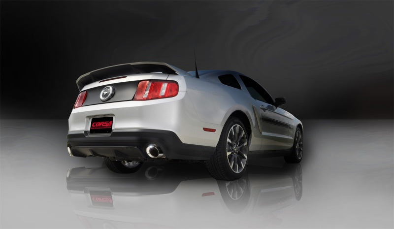 Corsa 11-14 Ford Mustang GT/Boss 302 5.0L V8 Polished Sport Axle-Back Exhaust - DTX Performance