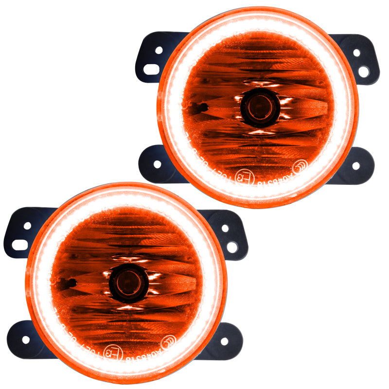 Oracle Lighting 07-09 Jeep Wrangler JK Pre-Assembled LED Halo Fog Lights -Amber - DTX Performance