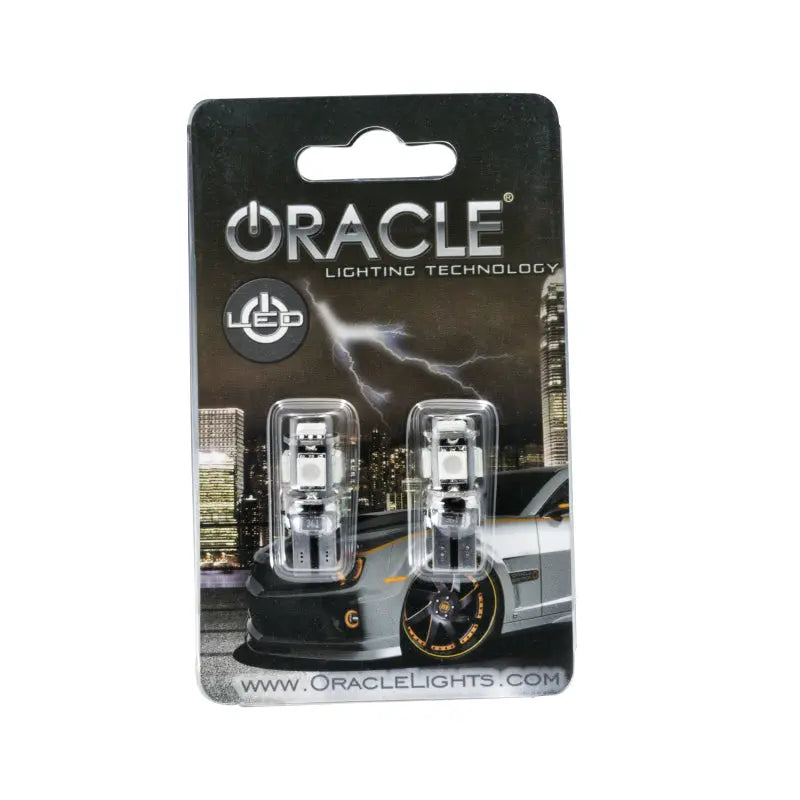 Oracle T10 5 LED 3 Chip SMD Bulbs (Pair) - Amber - DTX Performance