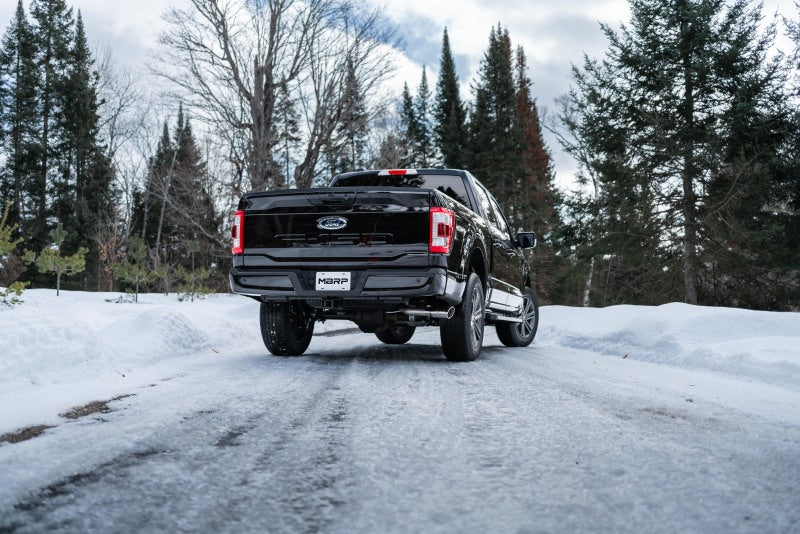 MBRP 2021+ Ford F-150 2.7L/ 3.5L Ecoboost 5.0L Single Side 3in Aluminized Steel Catback Exhaust - DTX Performance