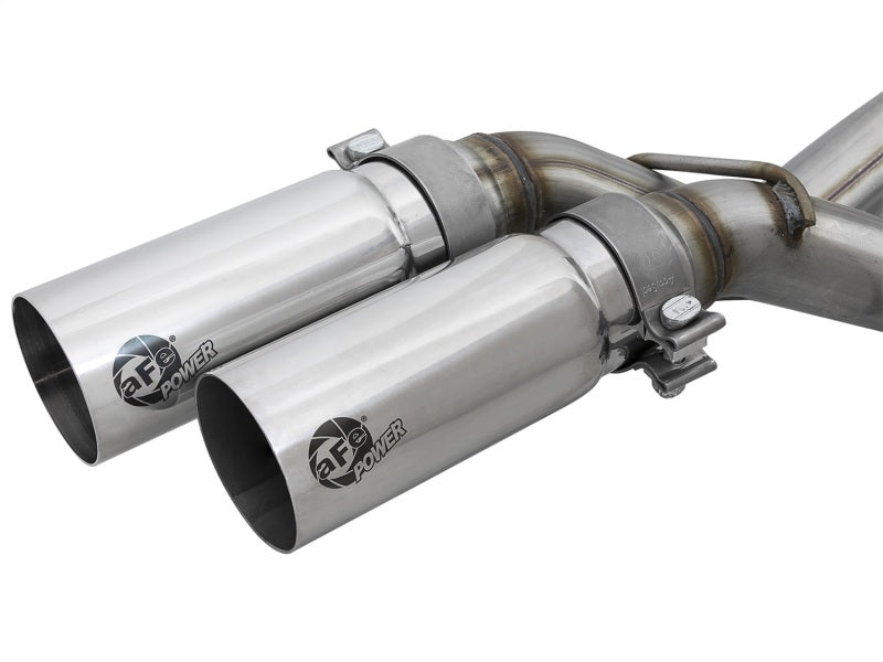 aFe Rebel Series 3in. to 2.5in. 409 SS C/B Exhaust 11-14 Ford F-150 V6-3.5L (tt) - Polished Tip - DTX Performance