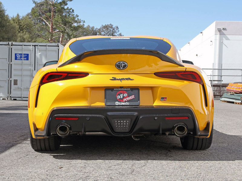 aFe POWER Takeda 2021 Toyota Supra 2.0L (t) 2.5in-3in 304 SS CB Exhaust w/ Carbon Tips - DTX Performance