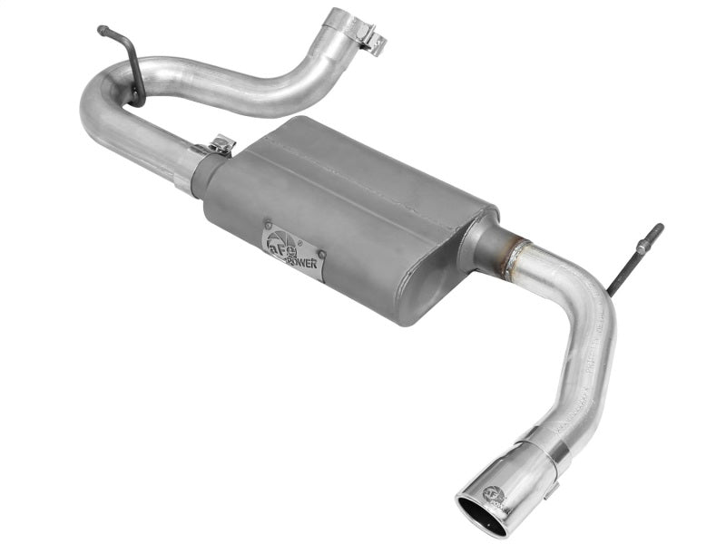 aFe Scorpion 2-1/2in Alum Steel Axle-Back Exhaust w/Polished Tip 07-18 Jeep Wrangler JK V6-3.6/3.8L - DTX Performance