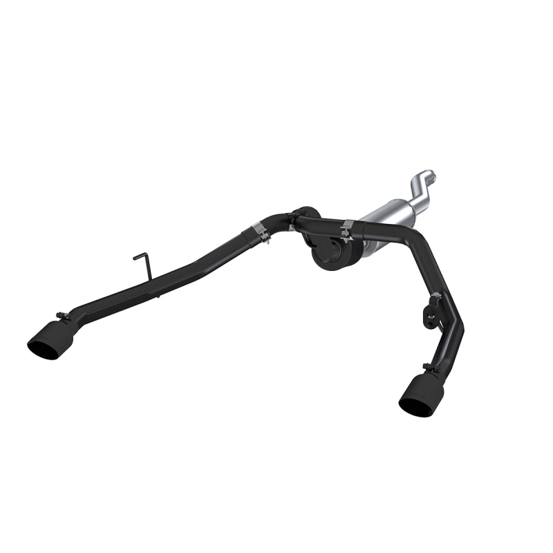 MBRP 2020 Jeep Gladiator 3.6L 2.5in Dual Rear Exit Cat Back Exhaust Black Coated - DTX Performance