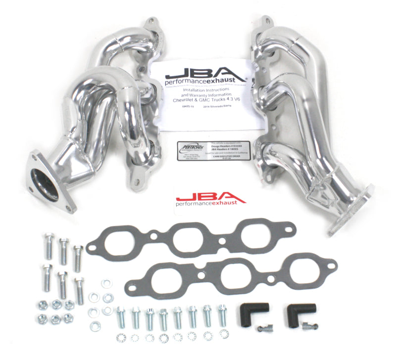 JBA 14-20 GM Truck 4.3L V6 1-5/8in Primary Silver Ctd Cat4Ward Header - DTX Performance