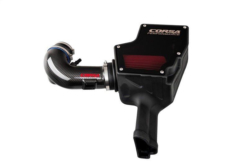 Corsa 18-22 Ford Mustang GT 5.0L V8 Carbon Fiber Air Intake w/ DryTech 3D No Oil - DTX Performance