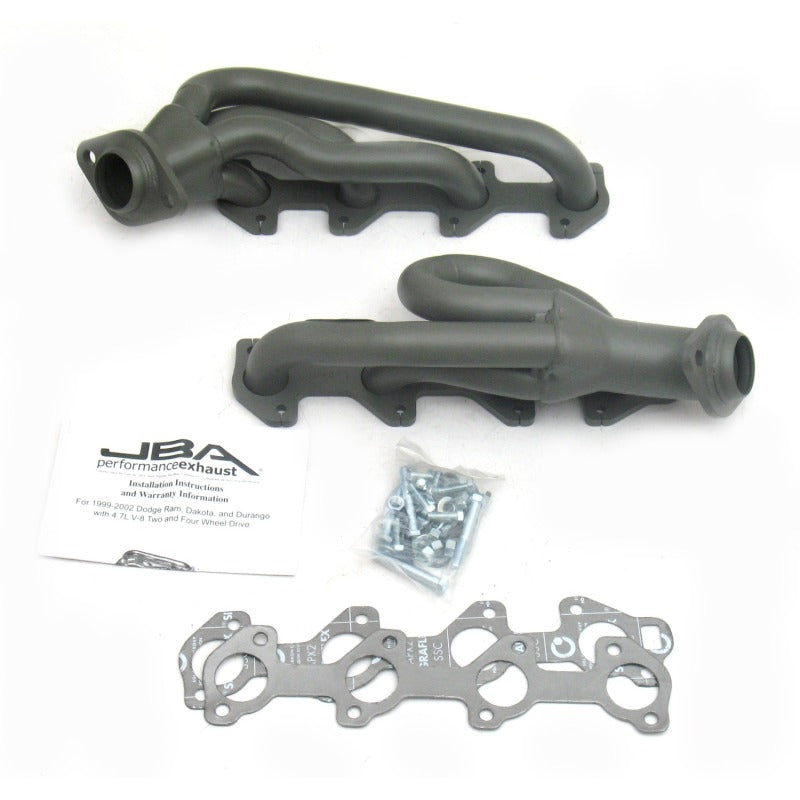 JBA 02-03 Dodge RAM 4.7L PowerTech 1-1/2in Primary Ti Ctd Cat4Ward Header - DTX Performance