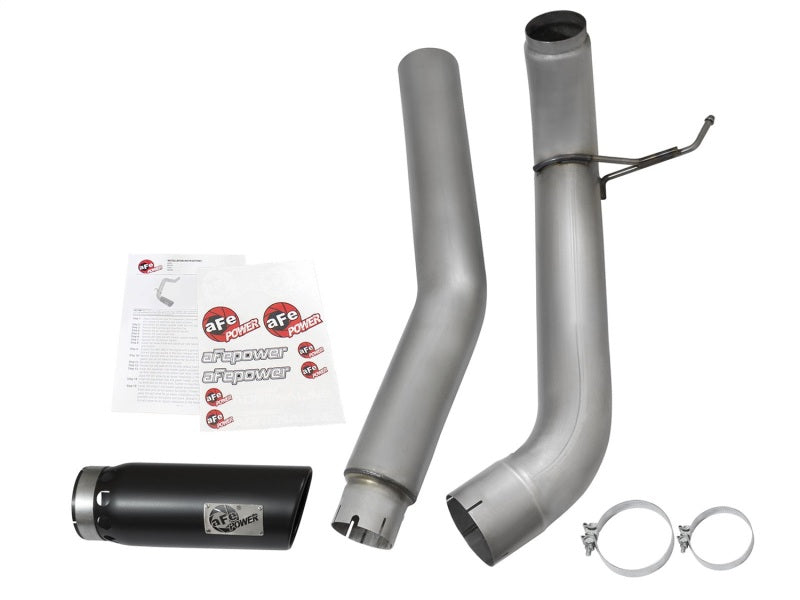 aFe LARGE BORE HD 5in DPF-Back SS Exhaust w/ Black Tip 2016 Nissan Titan 5.0L V8 (td) CC SB - DTX Performance