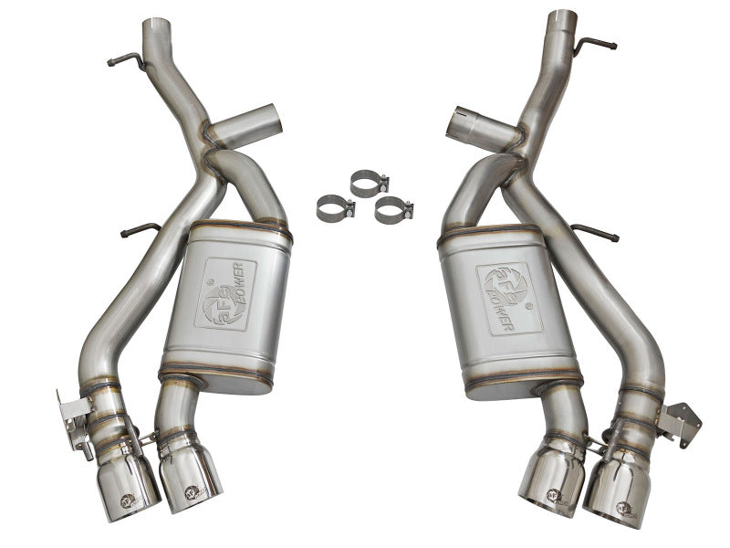 aFe MACHForce XP 3in 304 SS Axle-Back Dual Exhaust (NPP) w/ Polished Tips 16-17 Camro SS V8-6.2L - DTX Performance