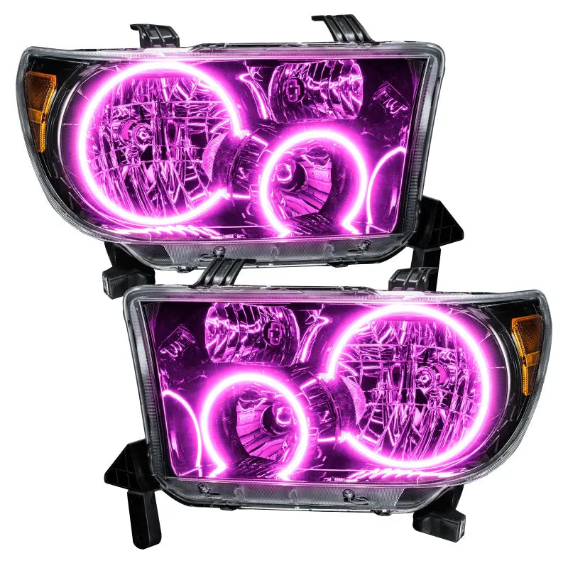 Oracle 07-11 Toyota Tundra Pre-Assembled Headlights - Black Housing - ColorSHIFT w/ BC1 Controller - DTX Performance