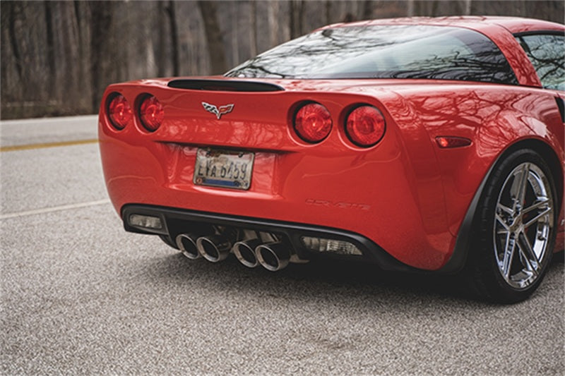 Corsa 06-13 Chevy Corvette C6 Z06 7.0L / 09-13 ZR1 6.2L Polished AxleBack Exhaust w/4.5in Twin Tips - DTX Performance