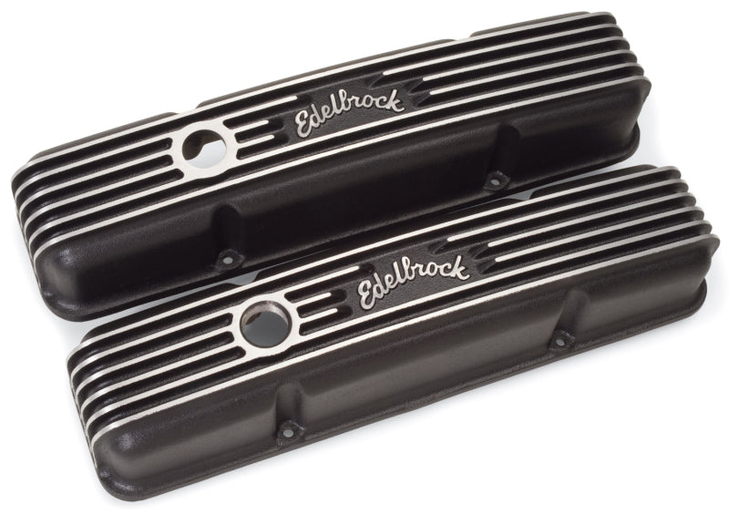 Edelbrock Valve Cover Classic Series Chevrolet 1959-1986 262-400 CI V8 Black - DTX Performance