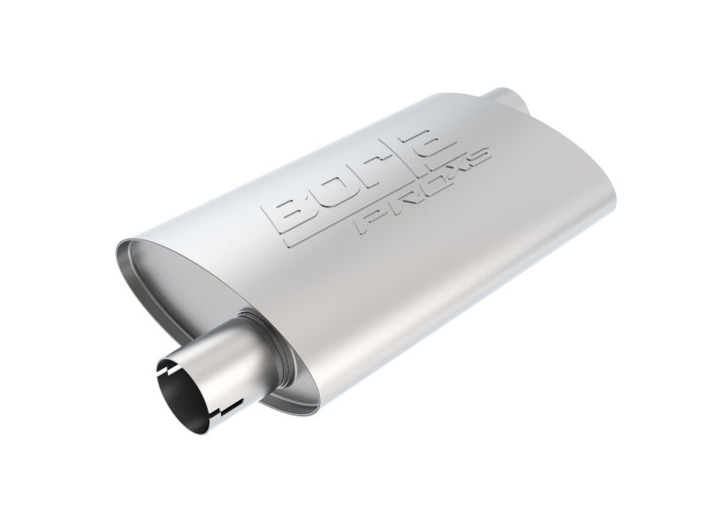 Borla Universal Pro-XS Oval 2.25in Inlet / Outlet Offset Notched Muffler - DTX Performance