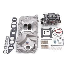 Load image into Gallery viewer, Edelbrock Manifold And Carb Kit Performer RPM Big Block Chevrolet Oval Port Natural Finish - DTX Performance