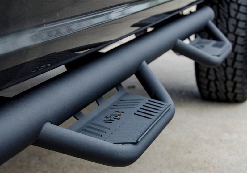 N-Fab Podium LG 09-14 Dodge Ram 1500 Quad Cab SRW - Tex. Black - Cab Length - 3in - DTX Performance