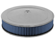 Load image into Gallery viewer, aFe MagnumFLOW Air Filters Round Racing P5R A/F Chrome Assy 14x3: Blk/Blue - DTX Performance