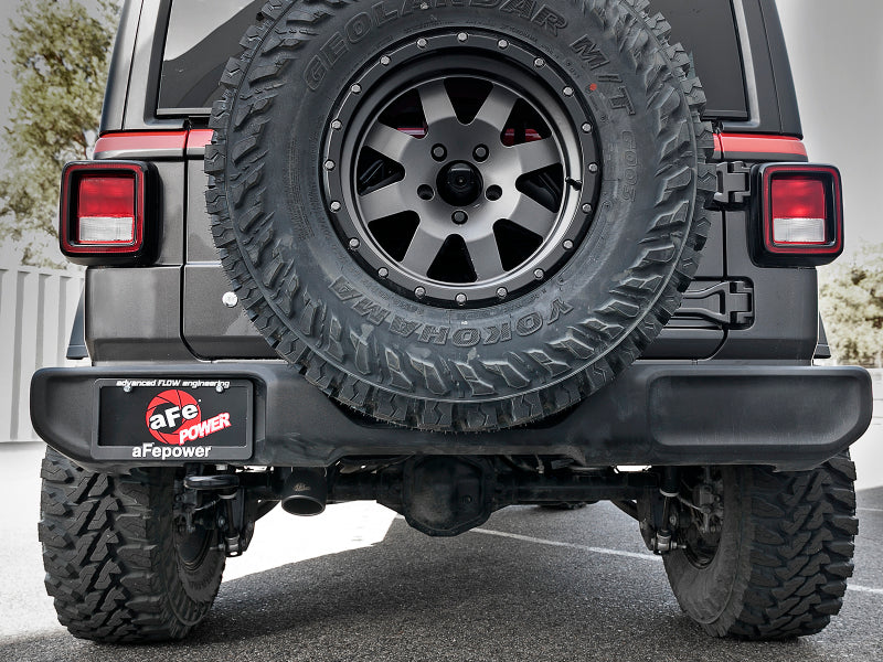 aFe MACH Force-Xp 2.5in 409SS Catback High-Tuck Exhaust 18-21 Jeep (JL) 3.6L 4-Door - Black Tip - DTX Performance