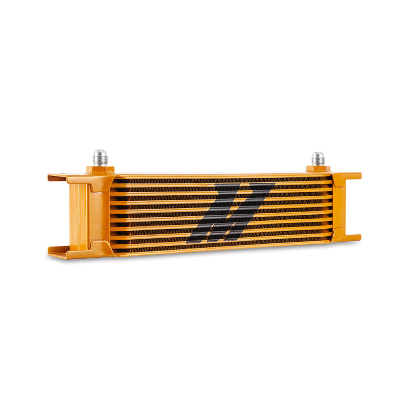 Mishimoto Universal -6AN 10 Row Oil Cooler - Gold - DTX Performance