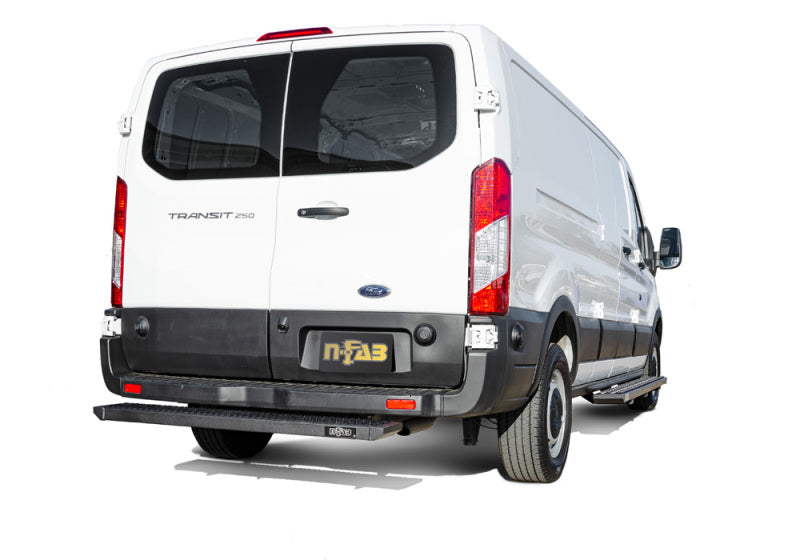 N-Fab Growler Fleet 2019 Ford Transit Van - Rear Door Step - Tex. Black - DTX Performance