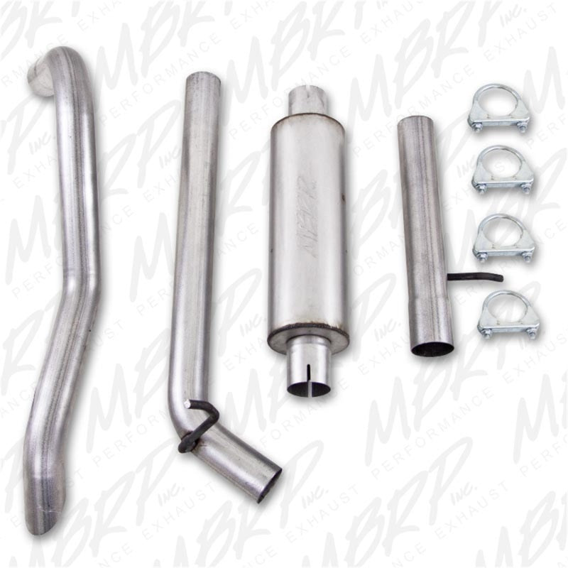 MBRP 2007-2009 Jeep Wrangler (JK) 3.8L V6 4 dr Off-Road Tail Pipe Muffler before Axle - DTX Performance