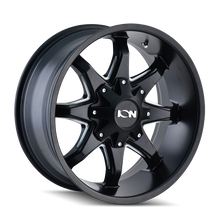 Load image into Gallery viewer, ION Type 181 20x9 / 8x180 BP / 18mm Offset / 124.1mm Hub Satin Black/Milled Spokes Wheel - DTX Performance