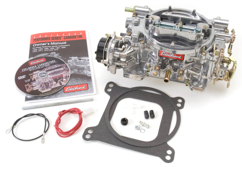 Edelbrock Carburetor Performer Series 4-Barrel 600 CFM Electric Choke Satin Finish - DTX Performance