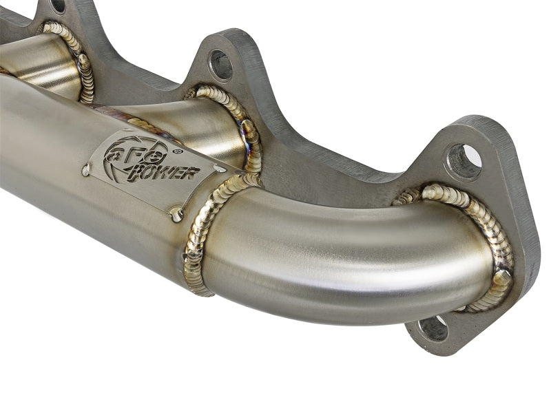 aFe Twisted Steel Header Turbo Manifold (T3) 98.5-02 Dodge Diesel Trucks L6 5.9L (td) - DTX Performance