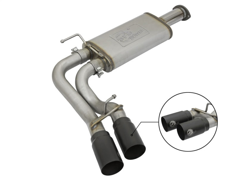 aFe Rebel Exhausts Cat-Back SS 16 Toyota Tacoma V6-3.5L w/ Black Tips - DTX Performance