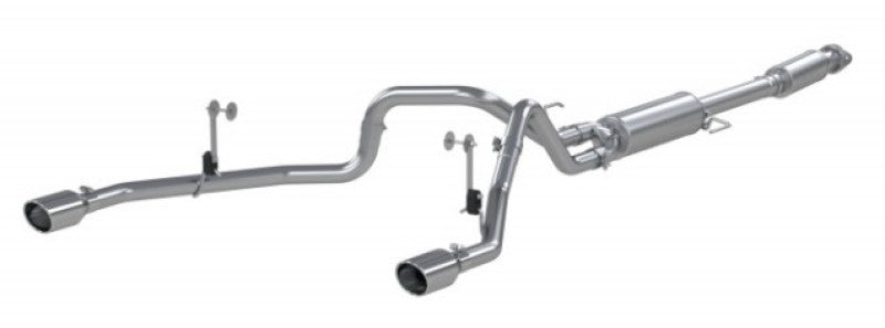 MBRP 2021+ F-150 2.7L/ 3.5L Ecoboost, 5.0L 3in Cat Back 2.5in Dual Split Rear - Aluminized Steel - DTX Performance