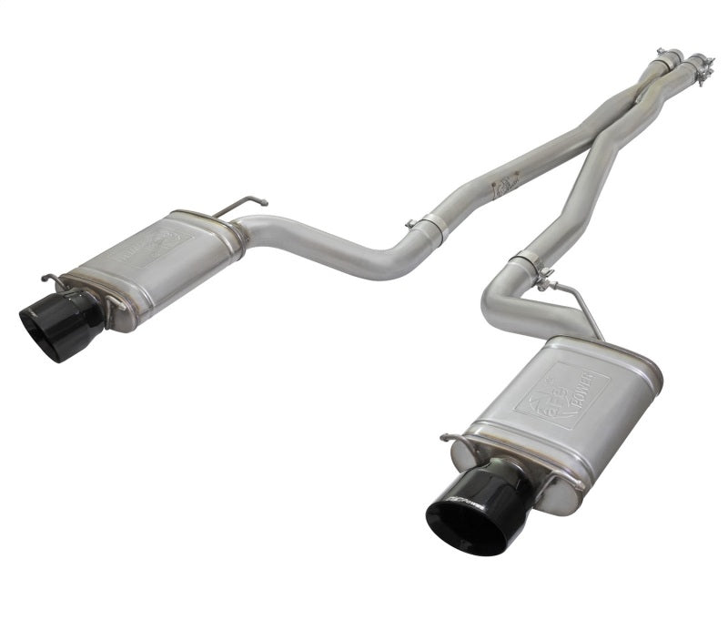 aFe Mach Force-Xp 3in CB Stainless Steel Dual Exhaust System w/ Black Tips 09-15 Cadillac CTS-V - DTX Performance