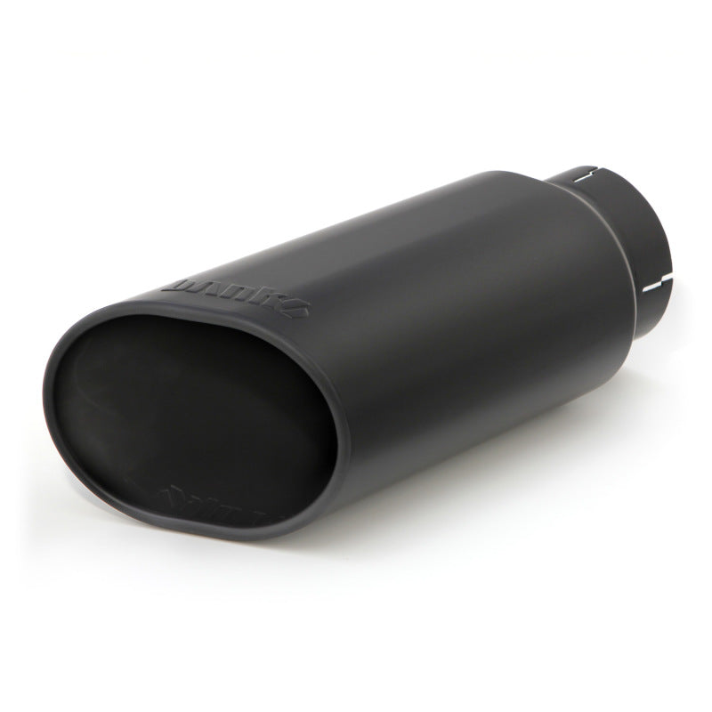 Banks Power Tailpipe Tip Kit - SS Obround Slash Cut - Black - 4in Tube - 5in X 6in X 14in - DTX Performance