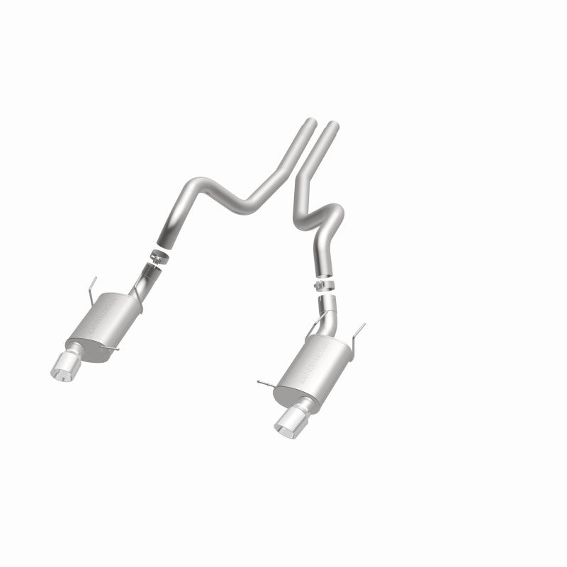 MagnaFlow 13 Ford Mustang Dual Split Rear Exit Stainless Cat Back Performance Exhaust (Street) - DTX Performance