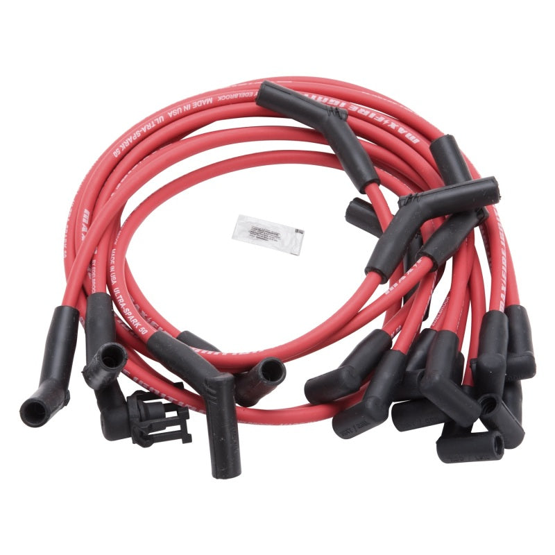 Edelbrock Spark Plug Wire Set SBF 83-96 50 Ohm Resistance Red Wire (Set of 10) - DTX Performance