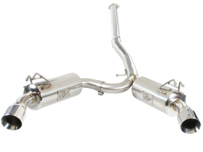 aFe Takeda Exhaust 304SS Dual Cat-Back w/ Polished Tips 08-13 Mitsubishi Lancer Evo X L4 2.0L Turbo - DTX Performance