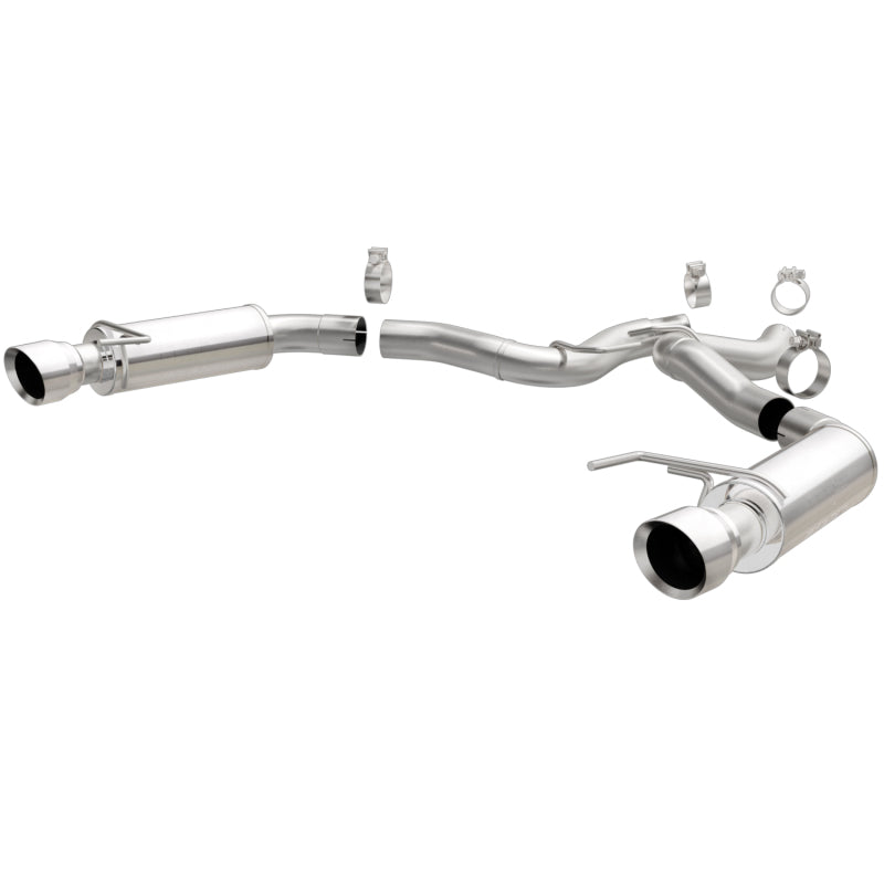 MagnaFlow Axle Back, SS, 3in, Competition, Dual Split Polished 4.5in Tip 2015 Ford Mustang GT V8 5.0 - DTX Performance