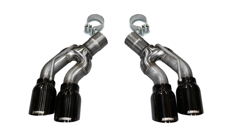 Corsa 16-17 Cadillac CTS-V 2.75in Inlet / 4.0in Outlet Black PVD Tip Kit (For Corsa Exhaust Only) - DTX Performance