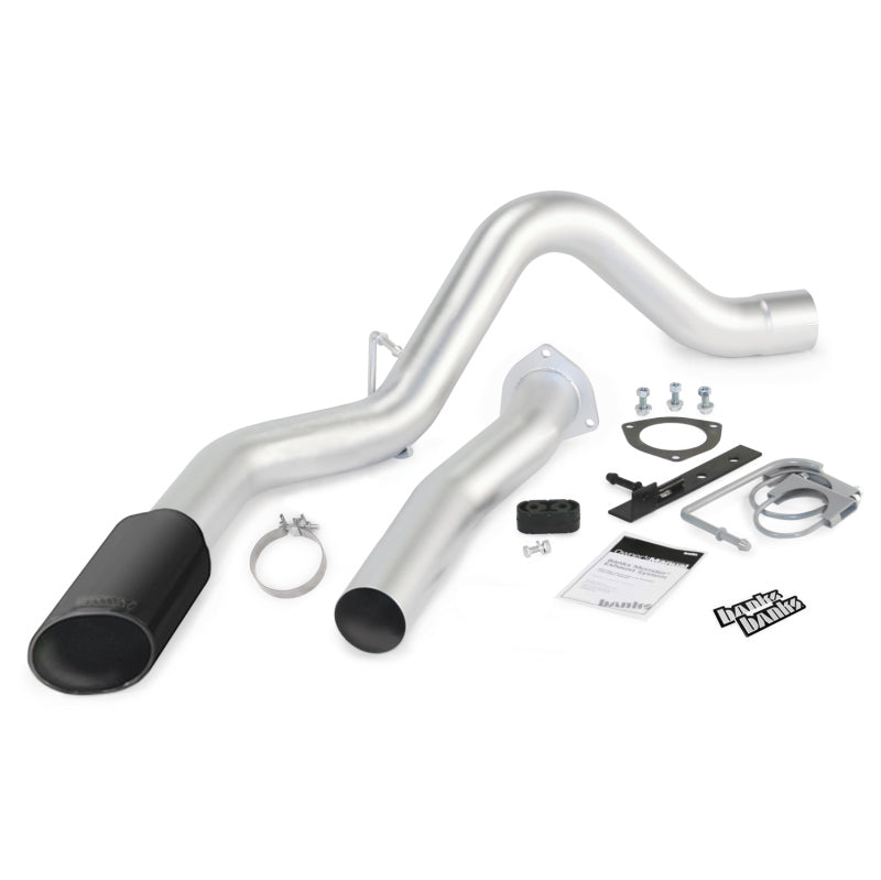 Banks Power 07-10 Chev 6.6L LMM ECSB-CCLB Monster Exhaust System - SS Single Exhaust w/ Black Tip - DTX Performance