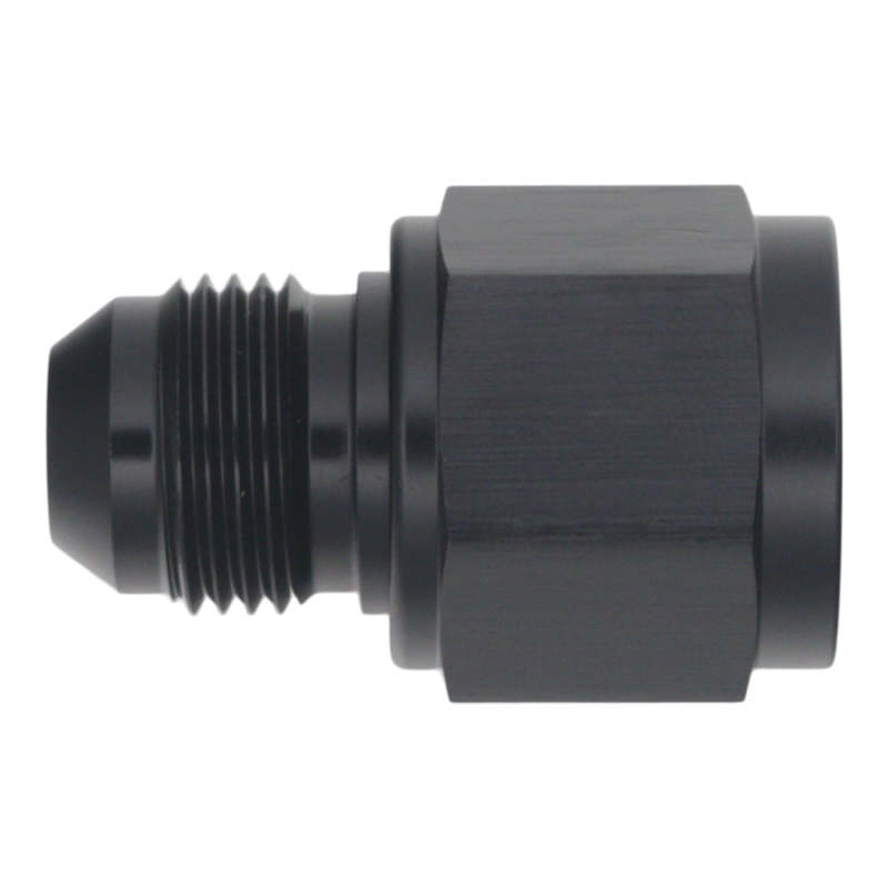 DeatschWerks 10AN Female Flare to 8AN Male Flare Reducer - Anodized Matte Black - DTX Performance