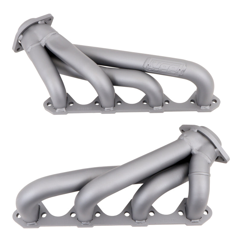 BBK 79-93 Mustang 351 Swap Shorty Unequal Length Exhaust Headers - 1-5/8 Titanium Ceramic - DTX Performance