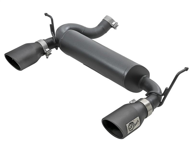 aFe Rebel Series 2.5in 409 SS Axle-Back Exhaust w/ Black Tips 2007+ Jeep Wrangler (JK) V6 3.6L/3.8L - DTX Performance