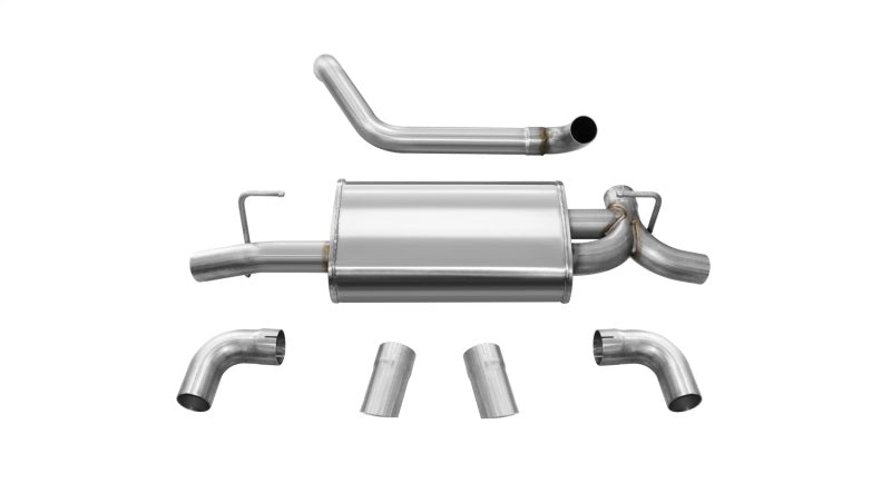 Corsa 18+ Jeep Wrangler JL 2.5in Dual Rear Turn Down Exit Sport Axle-Back Exhaust - DTX Performance