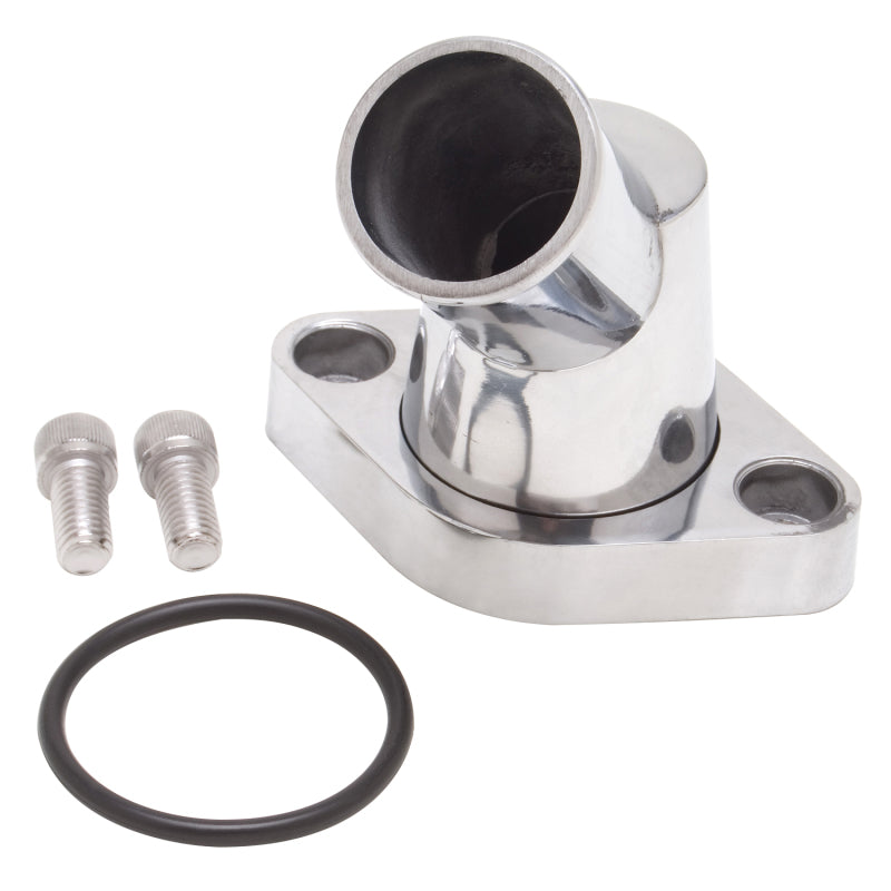 Edelbrock Waterneck Sbc/BBC 45-Degree Two-Piece Cast SwIVel Polished - DTX Performance