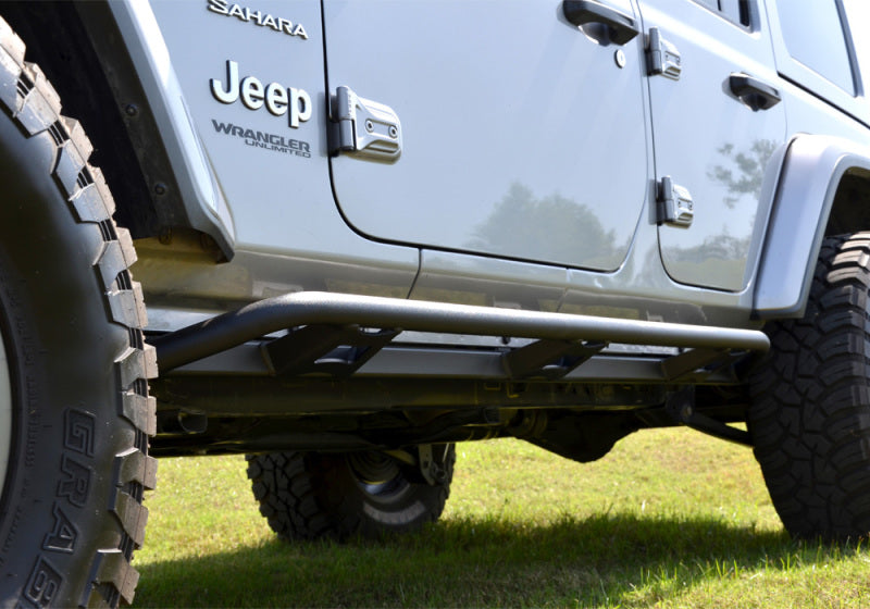 N-Fab Trail Slider Steps 18-20 Jeep Wrangler JL 4 Door SUV - SRW - Textured Black - DTX Performance