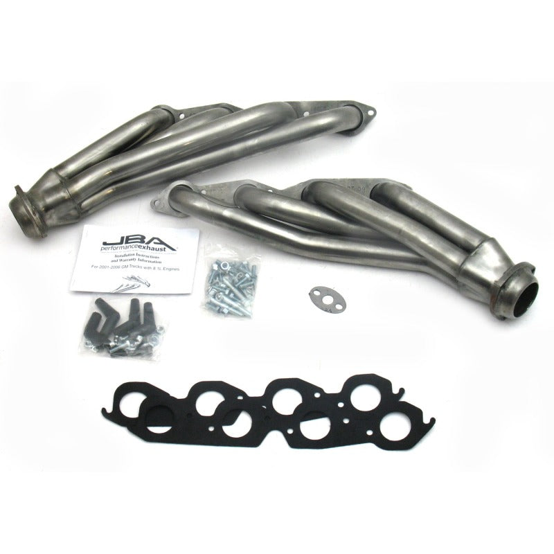 JBA 01-03 Gm Truck 8.1L BBC w/o EGR/A.I.R. 1-3/4in Primary Raw 409SS Cat4Ward Header - DTX Performance